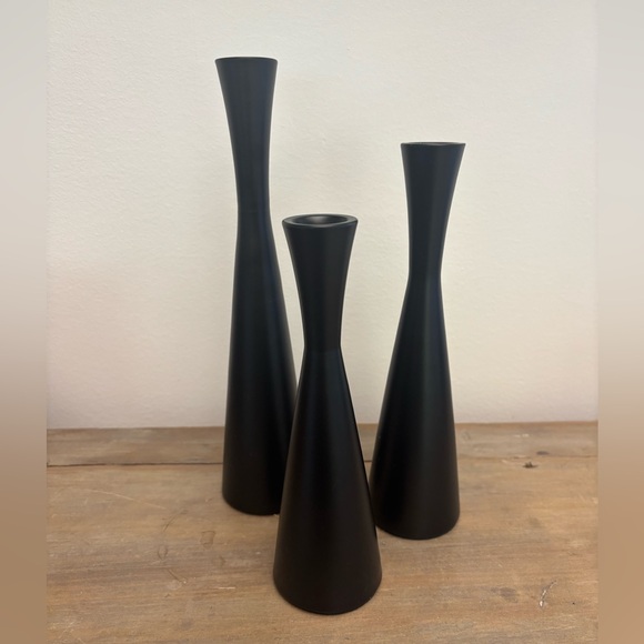 Other - Metal Elegant Black Vase Set NWOT